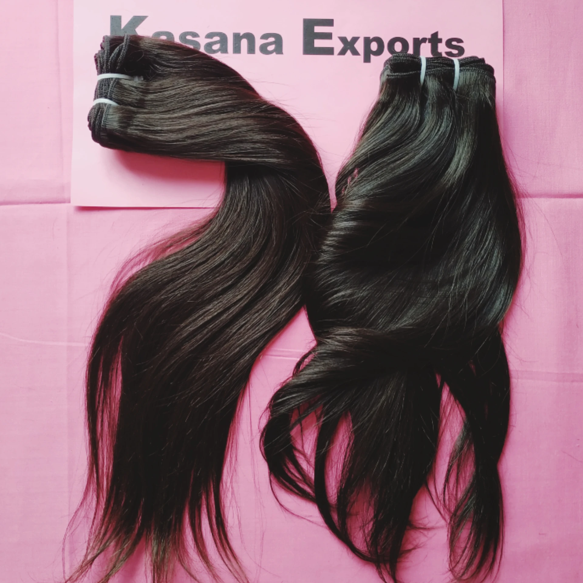 Raw Cambodian Virgin curly silk human Hair Kasana Exports India