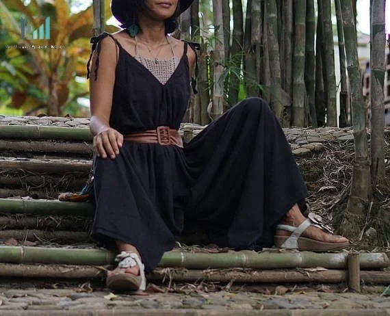 Wholesale Plus Size Women loose pants jumpsuit, bohemian harem oversized jumpsuit, clothing gift