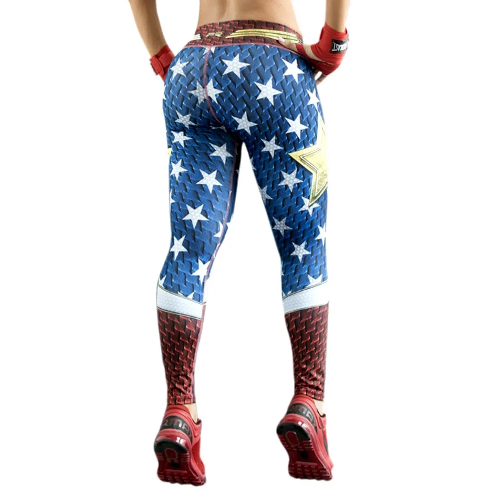 Wonder Woman pants Unique cool tight Film printing women gym clothing Girl sport wear
