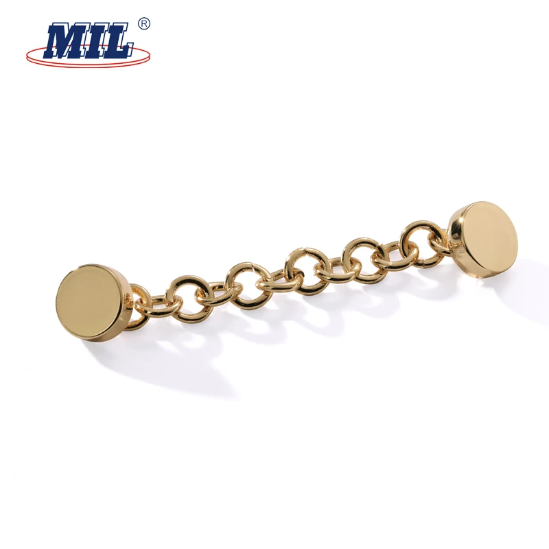 Custom Logo Gold Sewing Clothing Decorative Metal Chains For Bag