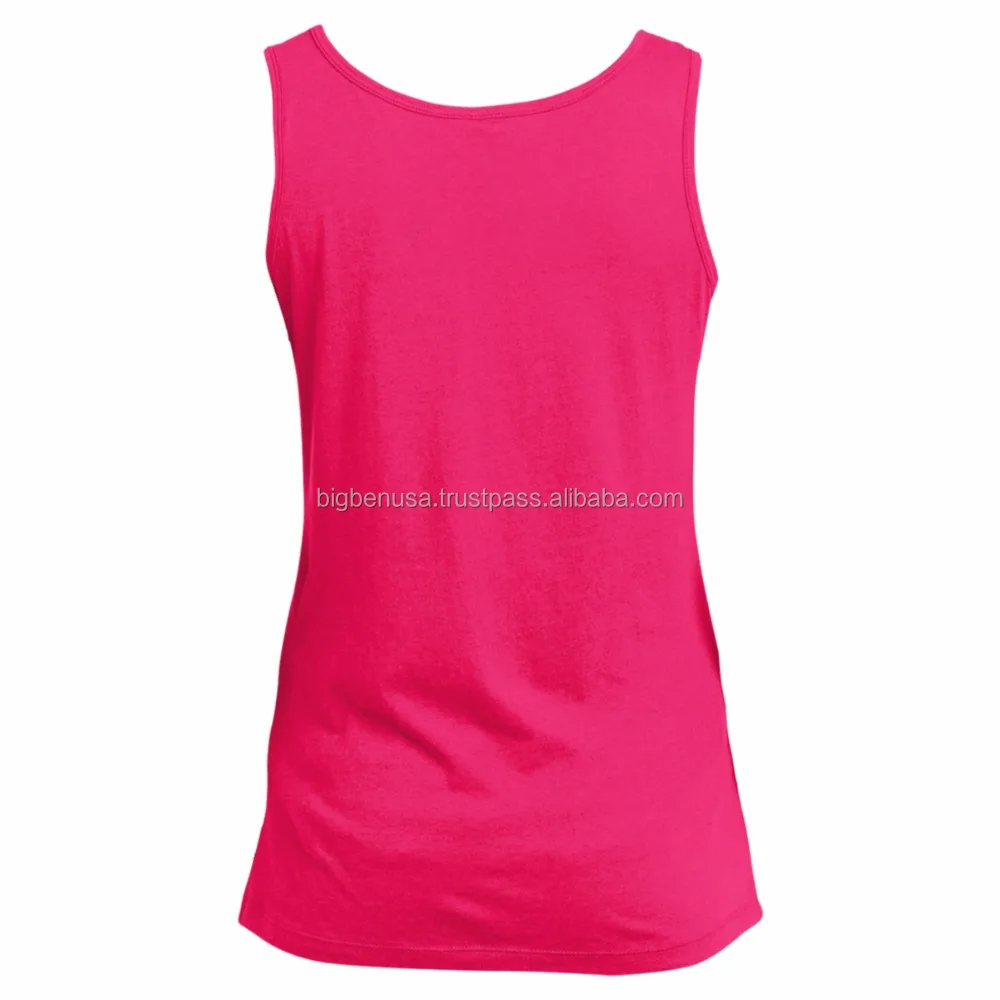 Hot sales 100 Cotton cheap plain woman dress tank top, Ladies Singlet Tops