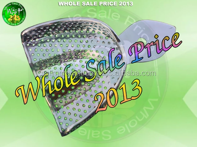 Set of 6 Impression Trays Perforated Adult Dental Instruments