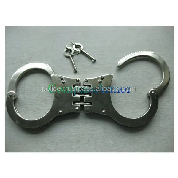 Military police double lock high-quality F-type carbon steel handcuffs