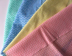Wave print non woven technical spunlace fabric  for dry wipes , spunlace nonwoven fabric for wipes
