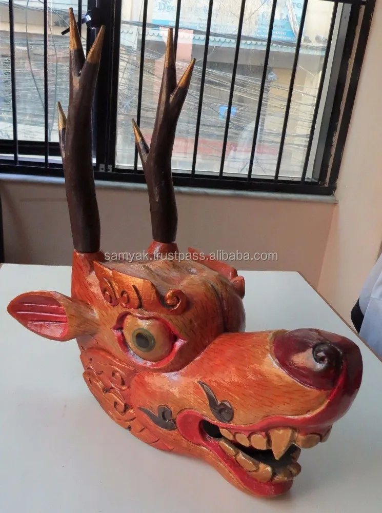 Animal Wall Hanging Wooden Mask Hand Crafted  Made In Nepal | Excellent Gift Set| Home Decor item| Handmade | Wooden crafts