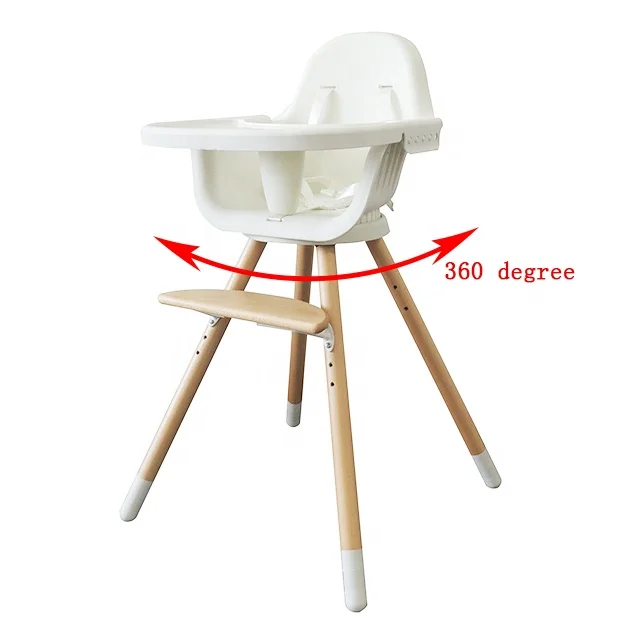 360 degree rotating seat unique baby high chair / baby lazy chair / antique baby high chair wooden