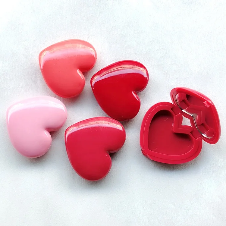 
Colorful 1.5g mini Lip stick container ,Pressed heart shape palette powder case pressed 