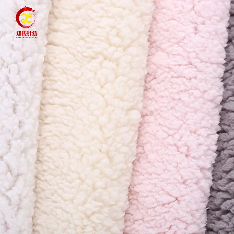 High quality sherpa warm fleece fabric for winter thick blanket