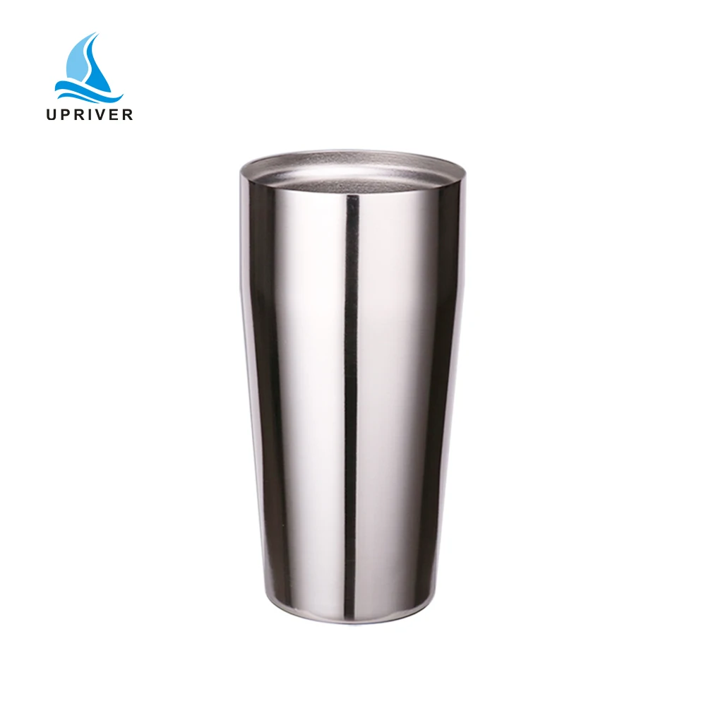 12Oz Double Wall Stainless Steel Straight Shaped Classic Party Irish Beer Mug With Lid