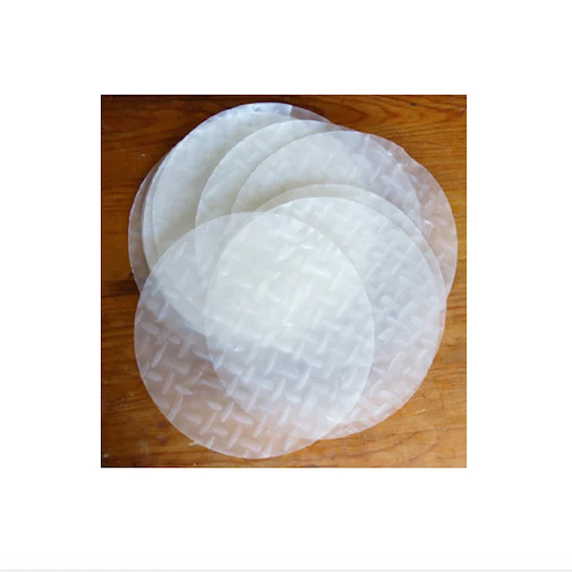 Pure Rice Wrappers Diameter 22 cm 300 grams x 40 per carton Wrap meat eggs mushrooms vermi to fry until crispy