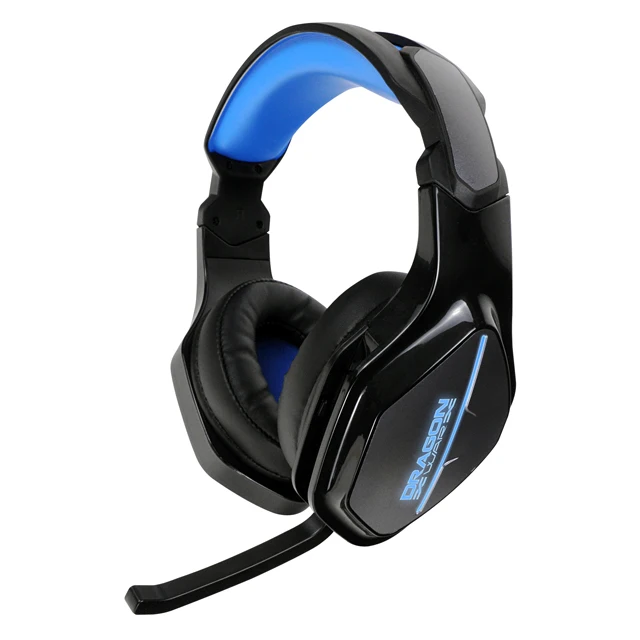 Brand logo 7.1 sound breathing RGB light cushion headband professional PC wired gaming headphone