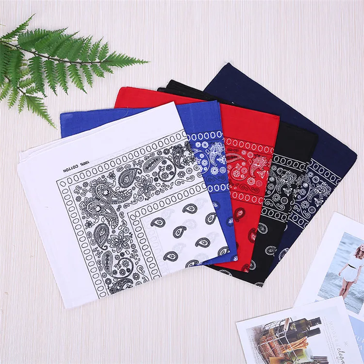 
New Arrived High Quality Hair Bandanas Fashion Double Side Print Bandana Head Wrap Square Scarf 