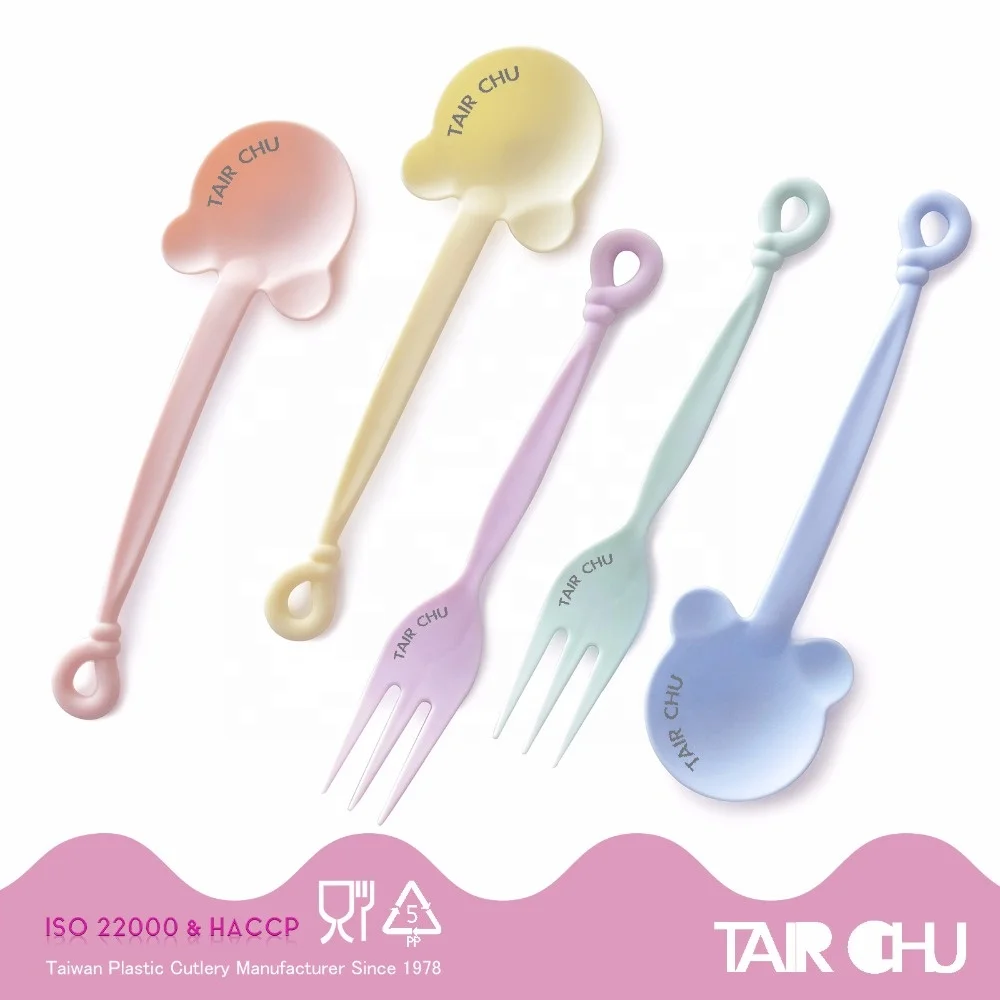 Made In Taiwan Heavy Duty Heat Resistant Plastic Cute Cutlery Set