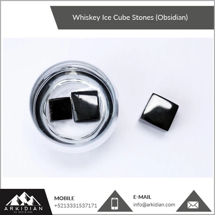 Perfectly Prepared Dice Ice Cube Obsidian Dimensioned Cube Whisky