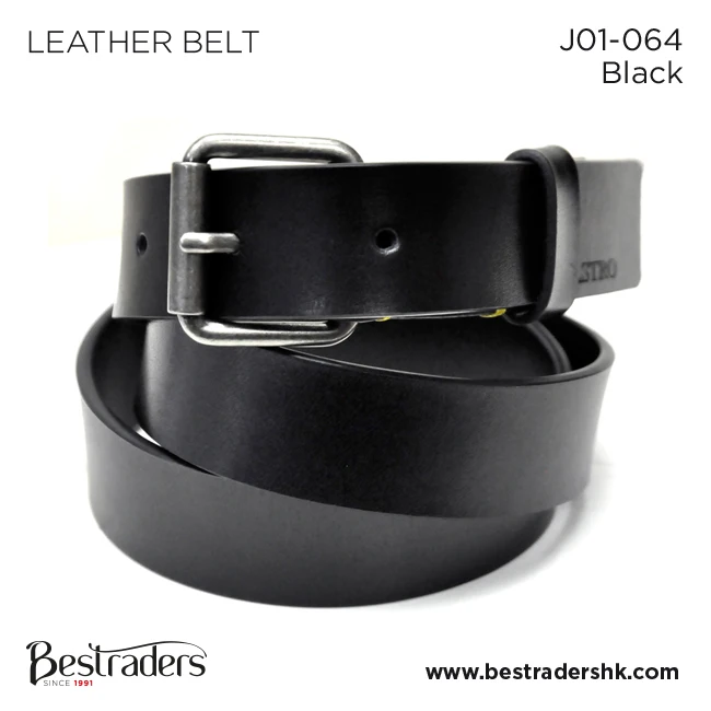 Latest Stock Arrival Highest Selling Roller Buckle in Antique Silver Flat Non Stitching Genuine Leather Belt Men