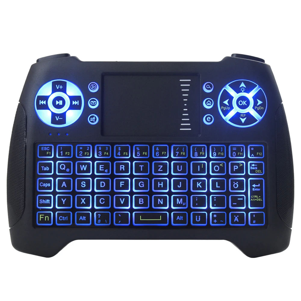 Stock German Language Layout Wireless Keyboard Mini Backlit with Touchpad