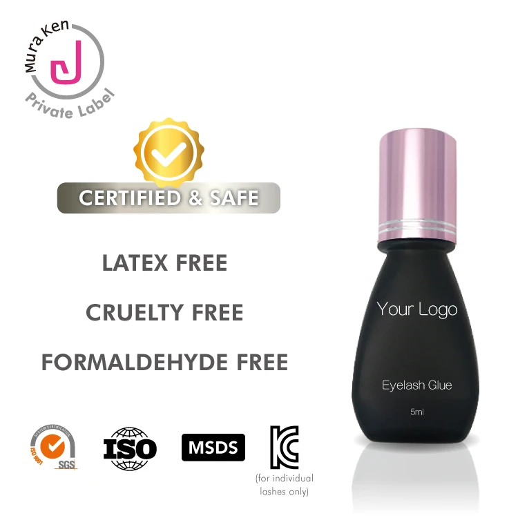 Private Label Latex Free Premium Korea Black Eyelash Glue Adhesive