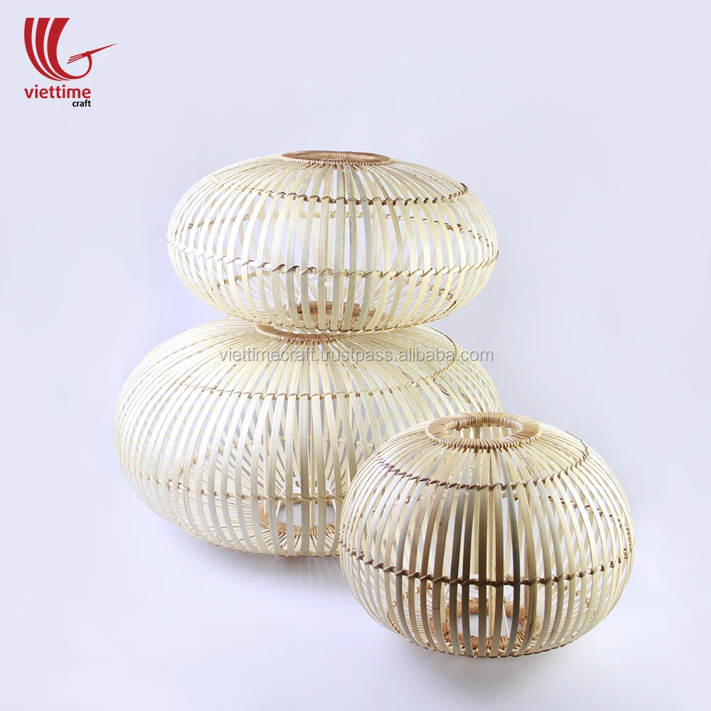 Vietnam Handcrafted Wicker Ceiling Bamboo Lamp Shade Hanging Lampshade for Decoration Wholesale