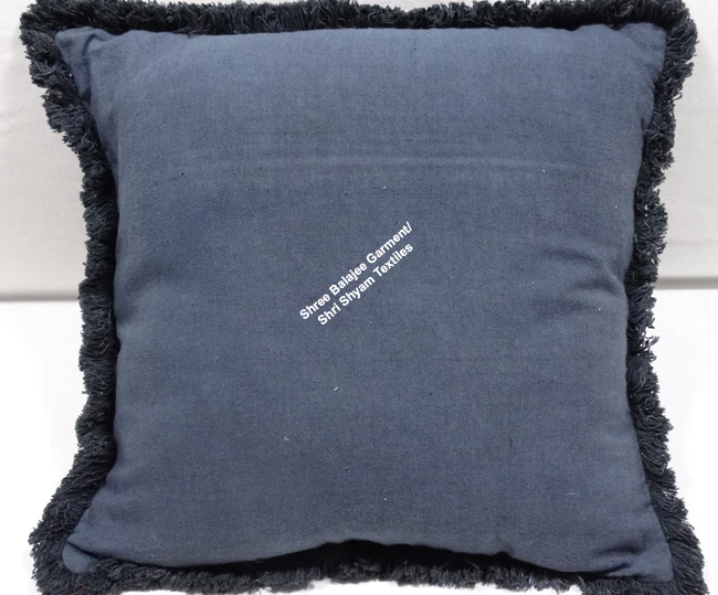 Blue Natural Plain  Pure Linen Indian Pillow Throw Cushion Decorative Throw Pillow Made From Pure 100% Linen Rich Shade of Blue