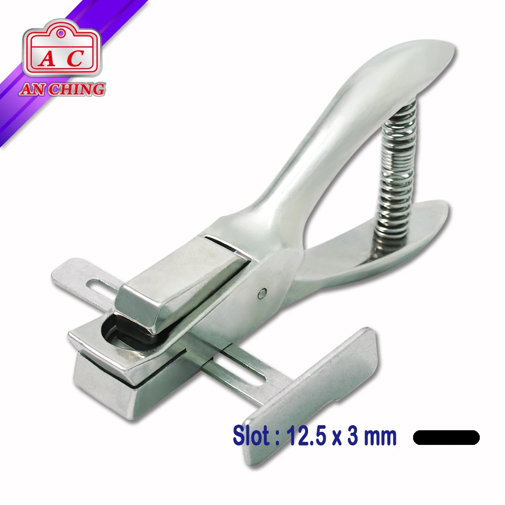 Adjustable Guide Sliver Plastic Card Metal Hole Slot Punch