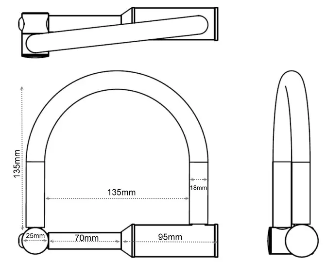 
Wholesale Heavy duty anti theft U lock for motorcycle parts 