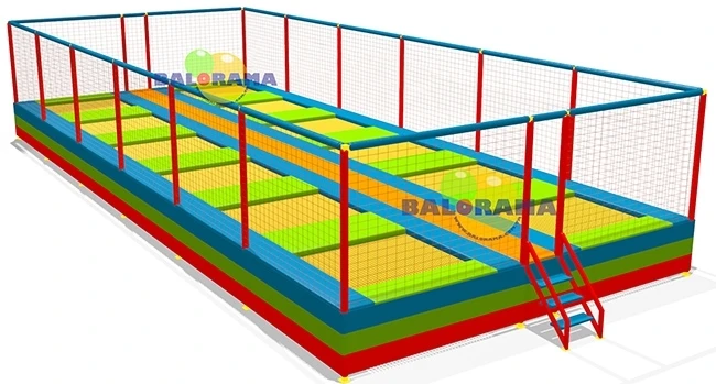 Twelve Bed Commercial Trampoline Park, Outdoor Playground Trampoline