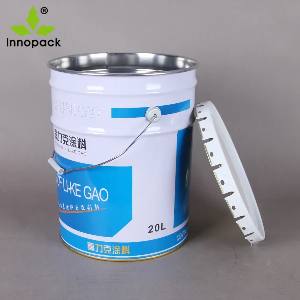 5 gallon steel tin bucket with anti- static rigid disposable pail liners