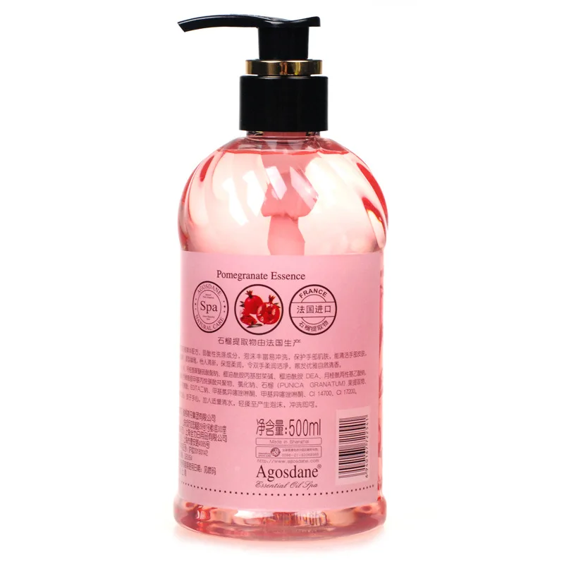 
Factory 500 ml sterilization pomegranate smell Hand Wash Liquid Soap 