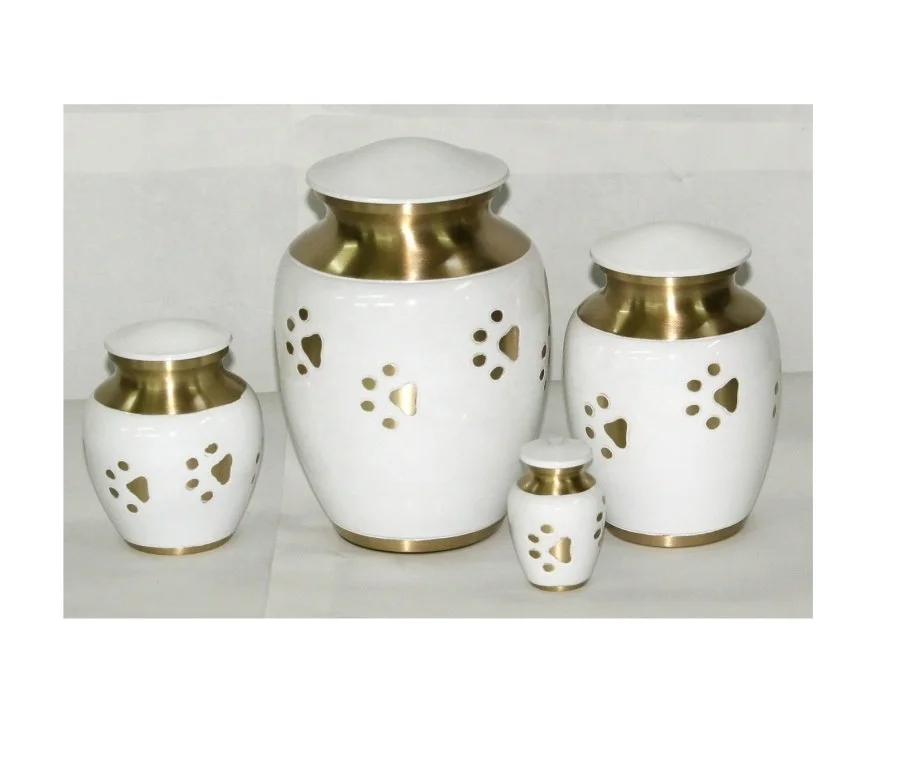 Оптовая продажа, дешевая цена, дизайнерские белые урны для кремации домашних животных