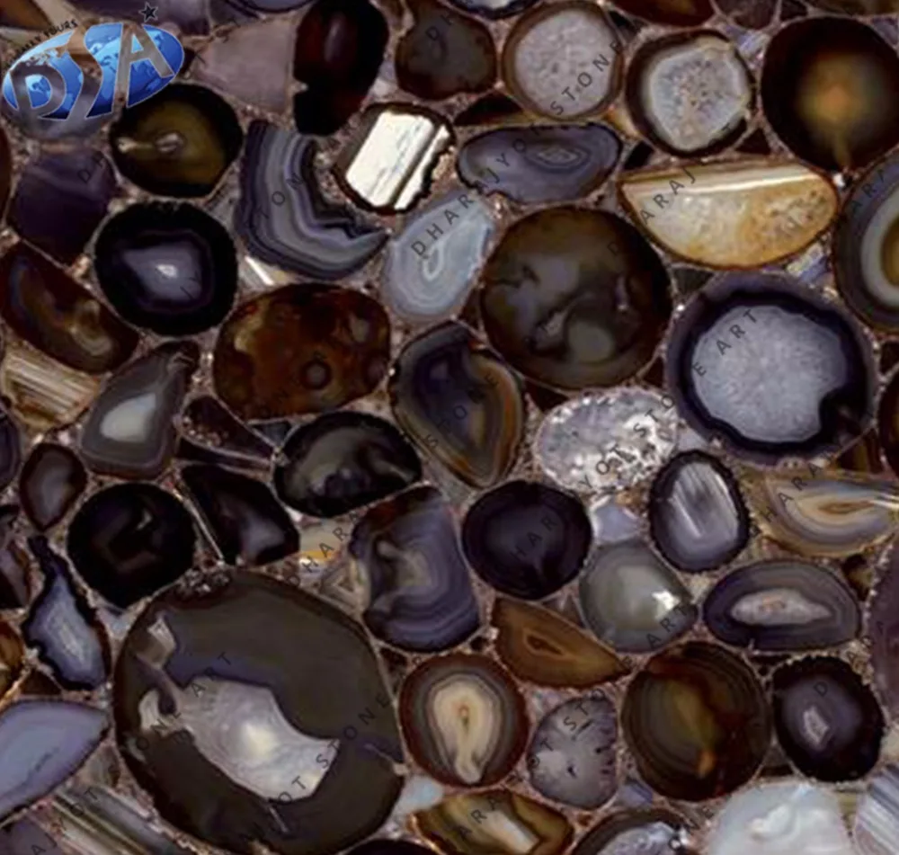 Полудрагоценная плита и плитка из смешанного Агата