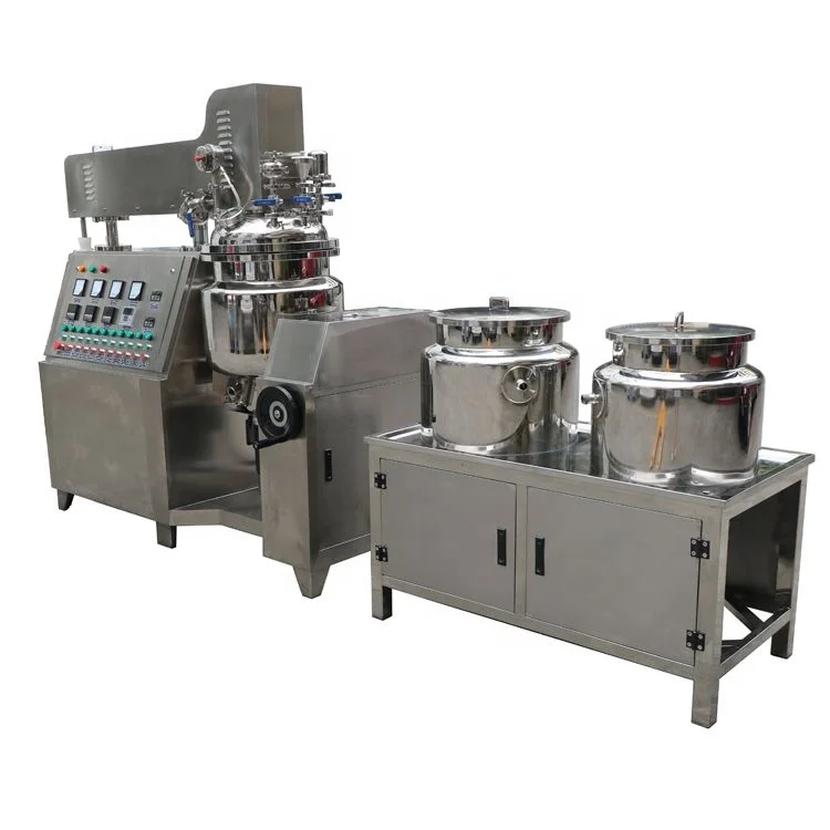SL-100L Cosmetic Chemical Shampoo Toothpaste Lotion Cream Production Line Equipment Vacuum Mixer Emulsifying Homogenizer Machine