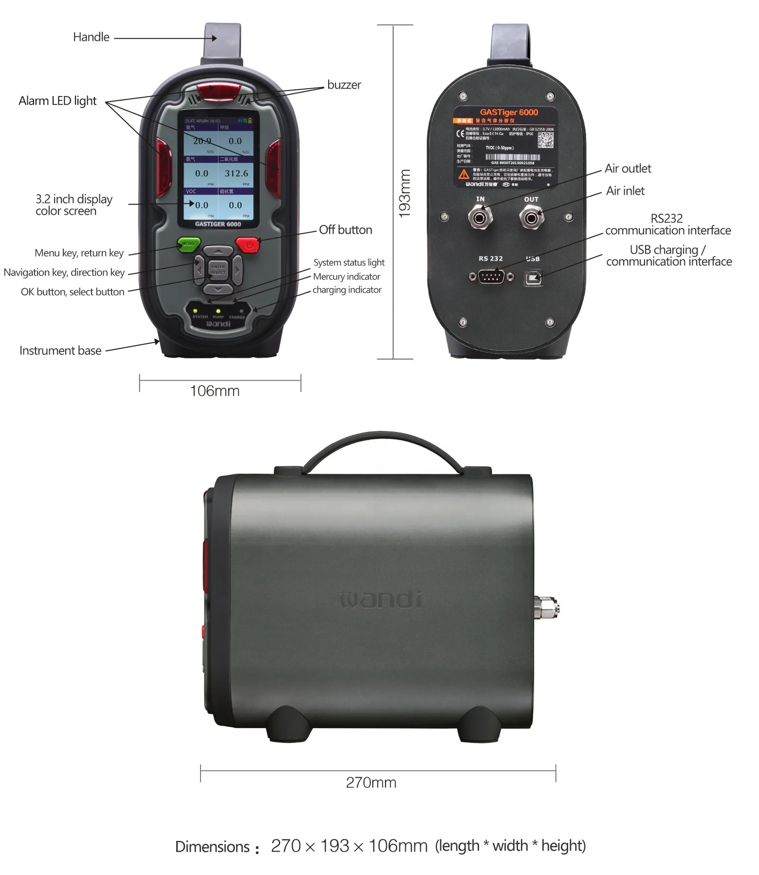 Pumped methyl bromide analyzer (CH3Br) Gas detector