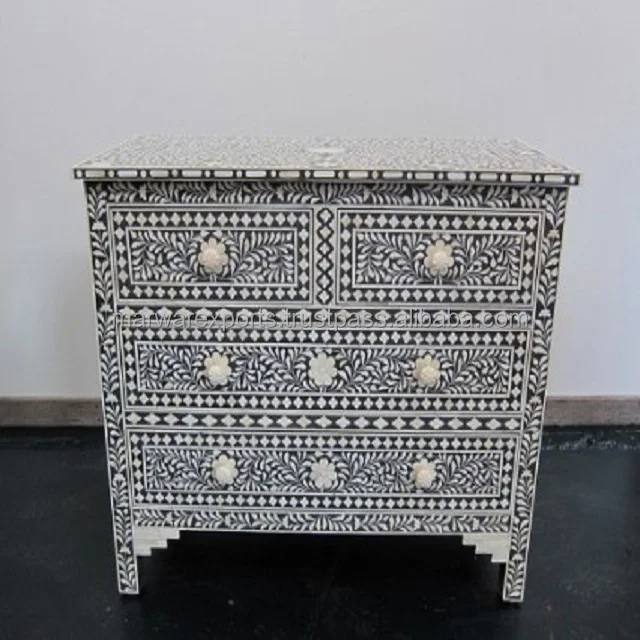 wholesale India Manufacturer bone inlay chest of drawer