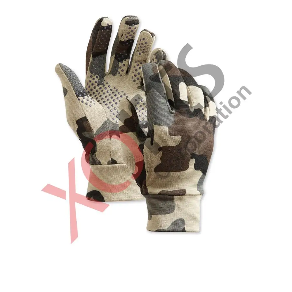 Light Dark Brown Full Finger Hunting Shooting Gloves