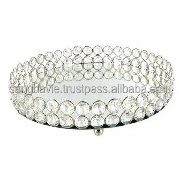 CLASSIC MIRROR AND CRYSTAL TRAY