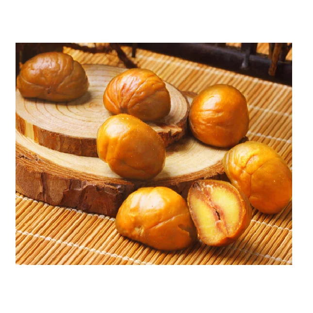 Здоровая вакуумная упаковка каштановая еда высококачественные очищенные запеченные Органические свежие каштановые орехи