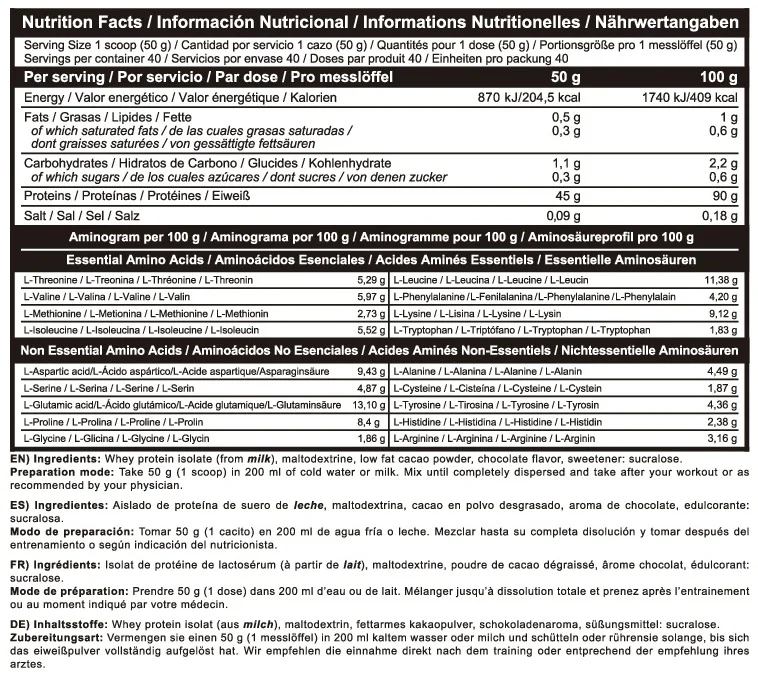 
Whey Protein Isolated, ISO XT Professional. Halal. Bottle with 2 kg in four delicious flavors. The Perfect Protein. 