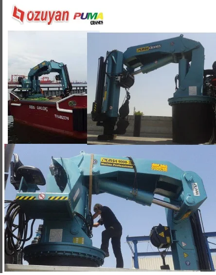 15 ton hydraulic knuckle boom marin crane manufacturer PUMA