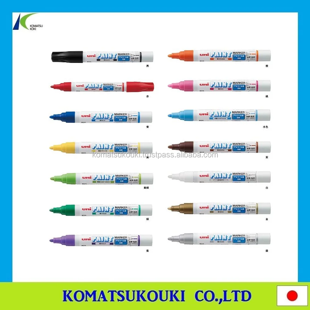 Easy-use powerful name marker pen PNA-155T 1P for metal, glass, plastic, wood, Made in Japan
