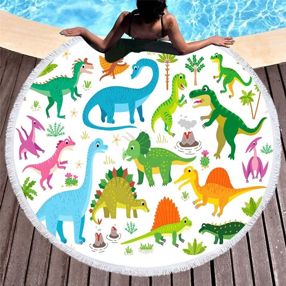
Custom made round microfiber beach towel dropshipping 