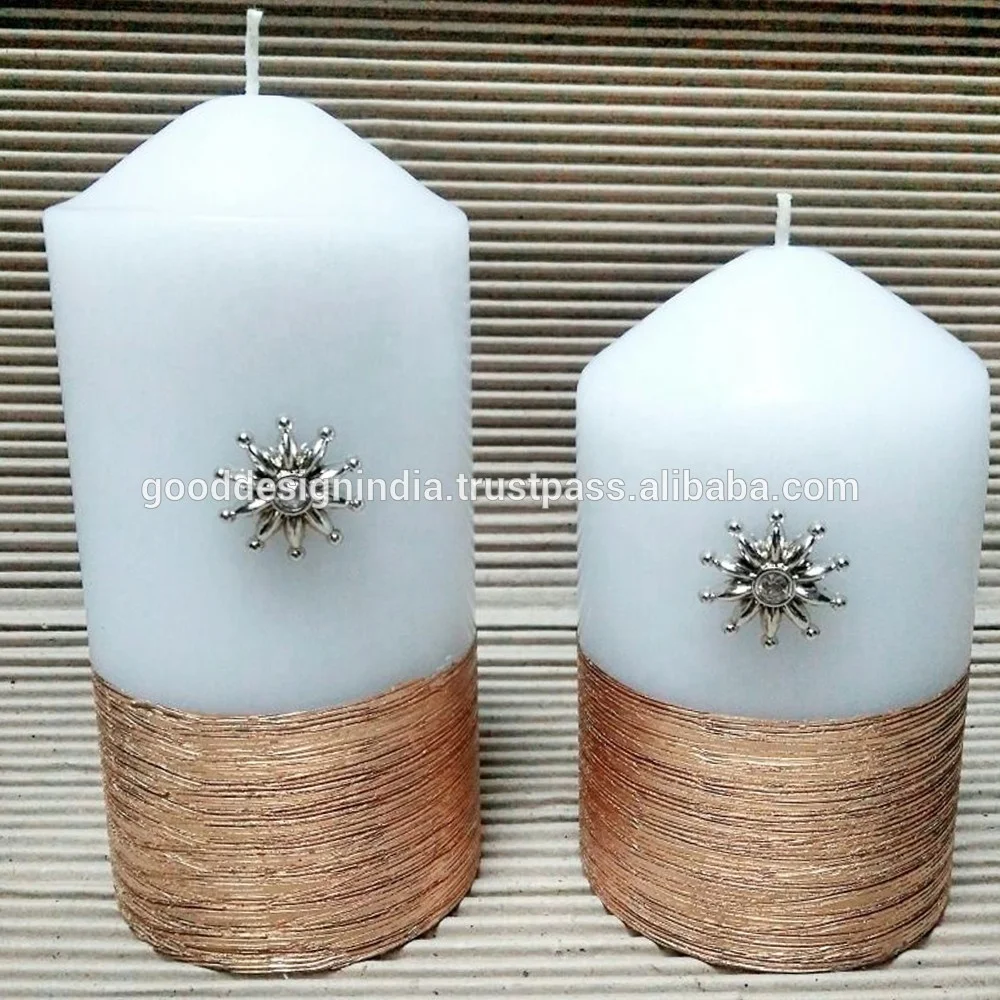 2018 Hot Selling Designer unscented / scented Wax Pillar Candles