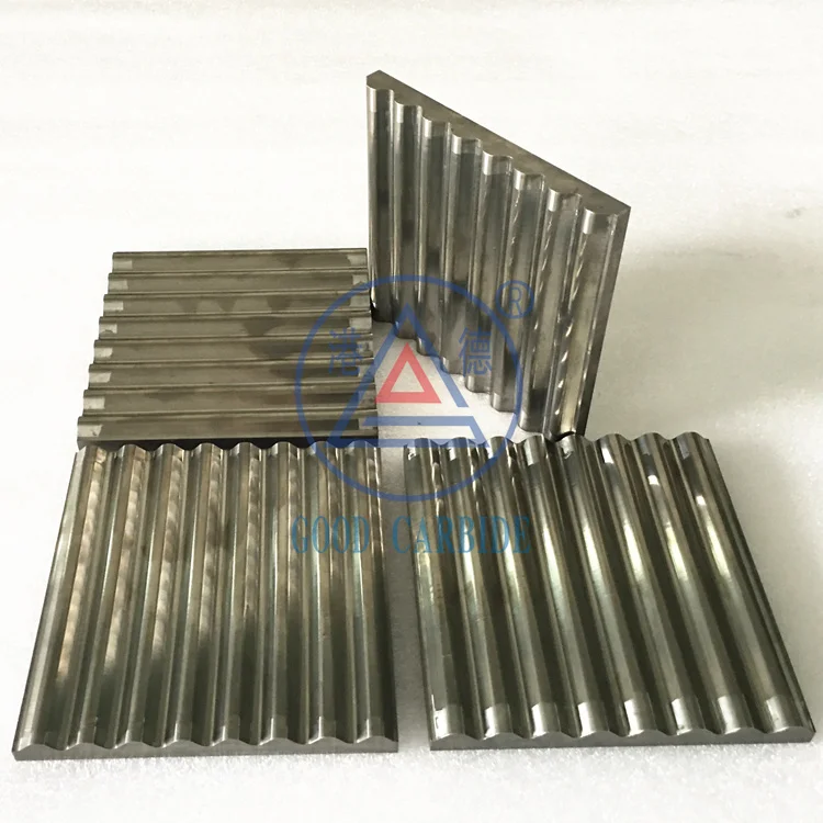 OEM&ODM abrasive tungsten carbide jaw plate hard alloy polysilicon and Monocrystalline silicon crushing jaw plate
