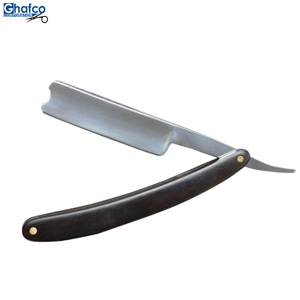 Прямая Мужская бритва с деревянной ручкой, бритвенный нож