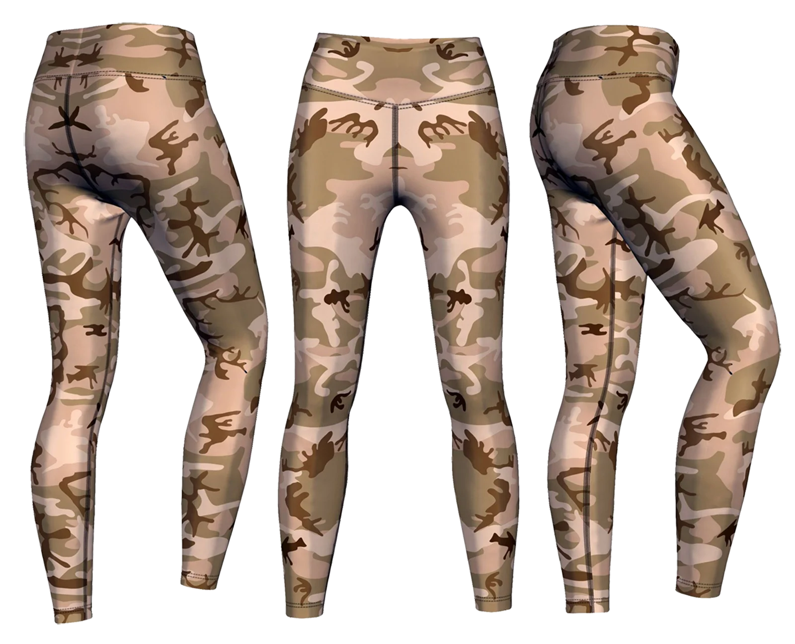 Женские бесшовные леггинсы с принтом