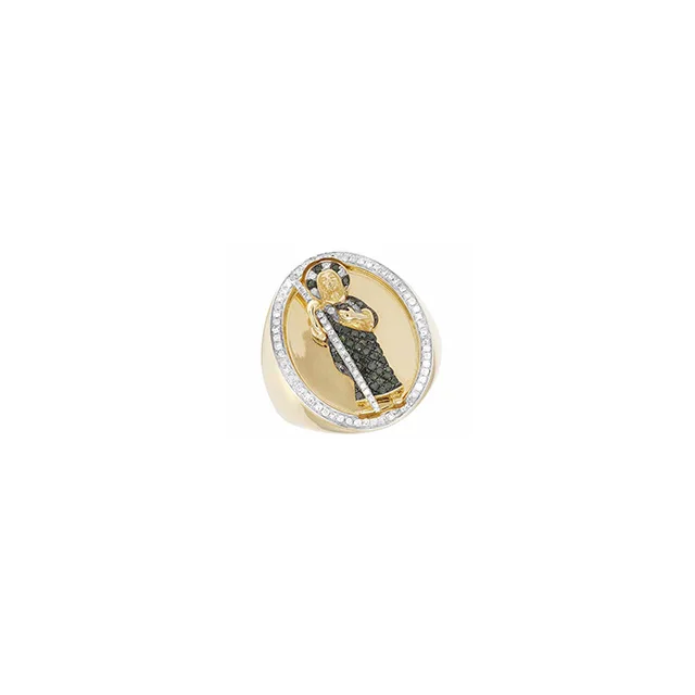 New Arrival Trending Religious Saint Jude Ring High Quality CZ Stone Studded Copper Jewelry Unique Accessories for Men Women