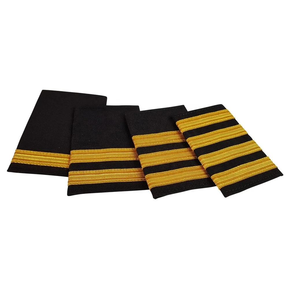 High quality custom rank shoulders military shirts epaulets-Pilot Uniform Epaulets - Epaulettes