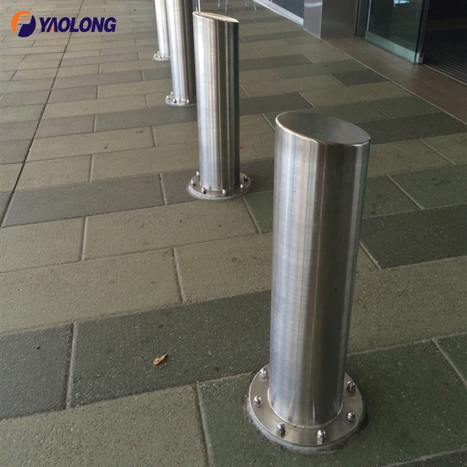 300 series stainless steel safety bollards ss bollard car parking pole for road