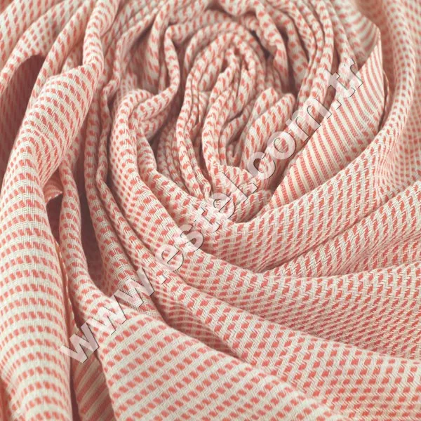 Chess Design  Orange Color  Multipurpose Beach  Towel 100 % Cotton Made in Turkey HandWoven Twisted Fringes