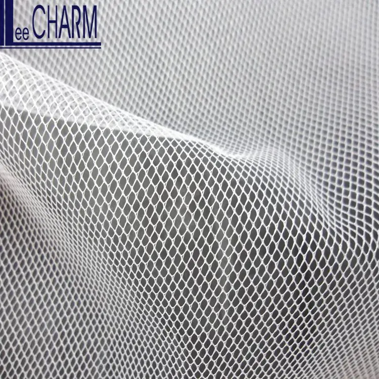 LCY098 100% Nylon Wedding Decoration Tulle Mesh Roll Stiff Fabric