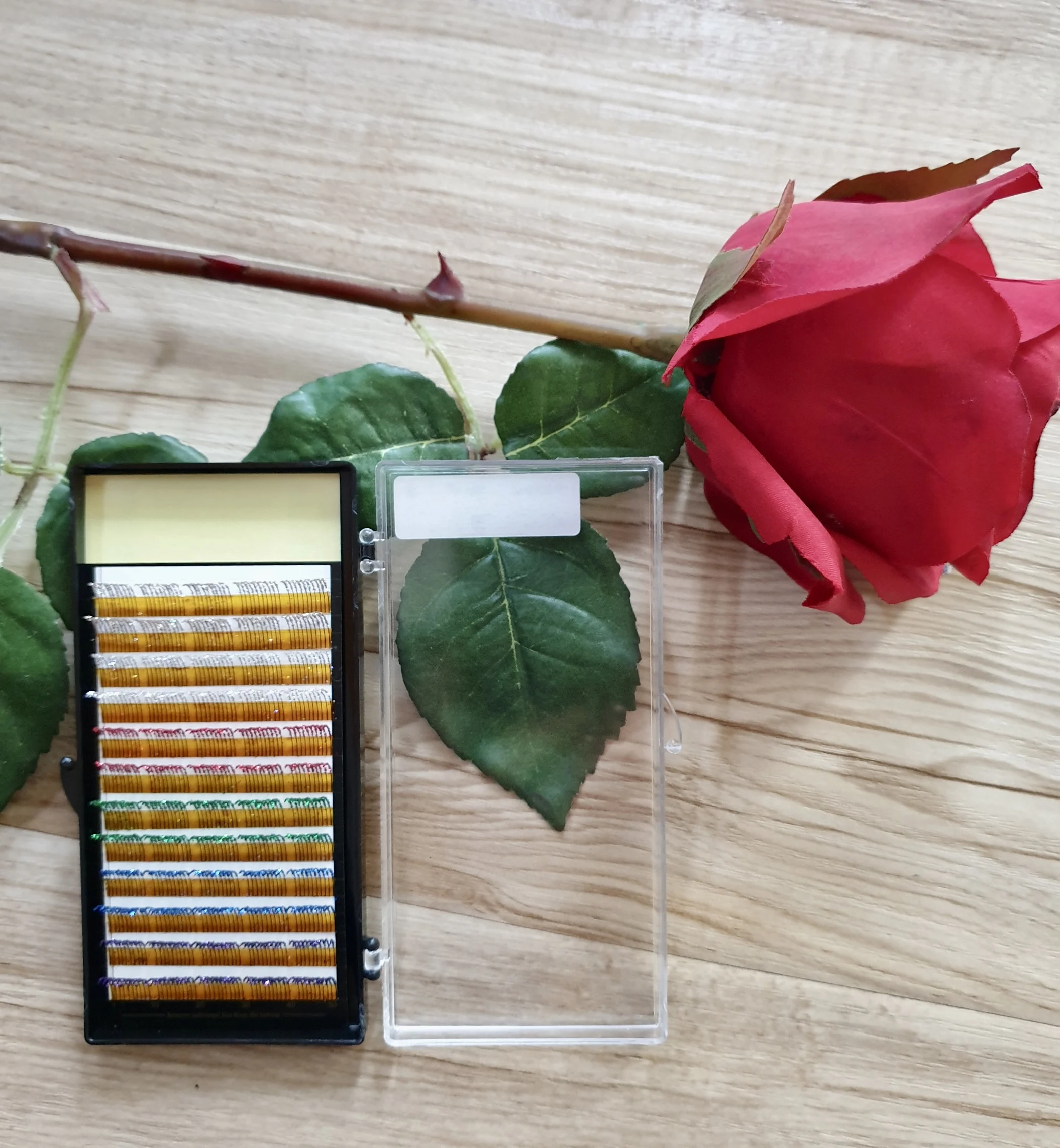 
Korean GLITTER Color Lashes, Eyelash Extension,Mixed Color Lashes -made in Vietnam 